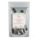 Starwest Botanicals Organic Suszony Licorice Korzeń Sticks 6 "- Herb na luźne mieszanki herbaty liści, Cudy, & Pieczone towary, Cut & Sifted, Certified Kosher, Non-GMO - 4 oz Pouch