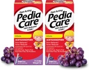 Noworodki Acetaminofen Zawiesina doustna Płyn, Szybkie działanie przeciwbólowe dla niemowląt Reliever / Fever Reducer z ampułką do wstrzykiwań, Zero Alkohol lub Aspiryna lub Ibuprofen, Grape Flavor, 1 fl oz (2 opakowania)