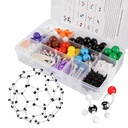 Zestaw modeli molekularnych, 444 szt. Zestaw organicznej chemii molekularnej, Zestaw Atom Element Model dla lekcji chemii, Zestaw konstrukcji molekularnych Building, Prezent naukowy dla nauczycieli i studentów