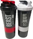 Butelka do shakera proteinowego - Butelka do shakePro16oz BPA- wolna od shakera z Leak- Proof Storage for Powder / Pills - Idealny do siłowni i fitness