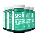 Goli Nutritional Supplement, Pre + Post + Probiotyki Gummy - 300 Count - Pierwszy na świecie 3- in-1 Gluten- Free, Wegan, Non-GMO i Żelatyna - Free.