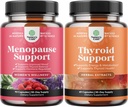 Paleta kompletnego ziołowego suplementu menopauzy dla kobiet na nocne poty i więcej z Dong Quai Vitex Chaste Berry i Herbal Thyroid Support Complex Mood Enhancer suplement energii dla tarczycy