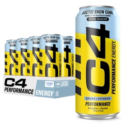 Celucor C4 Węglowodany zero energii cukru przed treningiem napój + Beta Alanina, (NOWOŚĆ) musujące Arctic Snow Cone, 16 Fl Oz, Opakowanie po 12