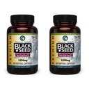 Niesamowite Herbs Premium Black Seed Oil Kapsułki - Wysoka potencja, zimno naciskane Nigella Sativa Aid in Digestive Health, Immune Support & Function - 60 Count, 1250mg (Opakowanie 2)