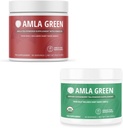 Amla Powder & Green Tea Superfood Supplement, Wsparcie przeciwutleniające, Made with Hibiscus (90 Servings) i indyjskie agrest (30 Servings), Organic, Wegan