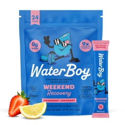 Waterboy Weekend Recovery Equipment 124; 3,200mg Electrolyte Powder Packets Equipment 124; Ginger + L- Theanine + Vitamin Equipment 124; No Sugar, All Natural, gluten Free Equipment 124; 24 Drink Stick Mixes (Truskawka Lemoniada)