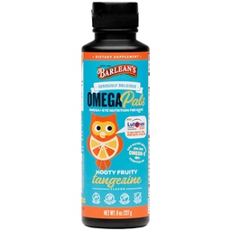 Barlean 's Omega Pals Eye Health Liquid, Tangerine Flavored Omega 3 dla dzieci, Fish Oil Supplement z 500 mg EPA & DHA Plus Lutein & Zeaksantyna Witaminy dla Blue Light Support, 8 oz