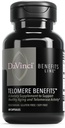 DAVINCI Labs Telemere Benefits - Dietetyczny Suplement do Wspierania Zdrowego Starzenia, Poziomy Przeciwutleniaczy, Pamięć i Aktywność Telomerazy * - z Astragalus Root Extract - Gluten- Free - 60 Kapsułki roślinne