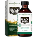 Mother Nature USDA Organic Black Seed Oil – Cold Pressed, Unrefined & Vegan Nigella Sativa, High Thymoquinone (2%+), Omega 3 6 9 for Immune, Joint & Heart Support, Hair & Skin, Non-GMO, 16oz