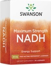 Swanson Maksymalna siła NADH - Szybkie działanie Peppermint Lozenges do promowania zdrowia mózgu i wsparcia energetycznego - Witamina B3 Koenzym pomóc w walce z zmęczeniem - (30 Tabletki, 20 mg Każdy) 1 opakowanie