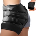NEWGO Ice Pack for Hip Replacement Surgery, żel Cold Pack Hip Ice Wrap for Hip Bursitis, Sciatica, Flexor Pain, zapalenie, obrzęk - czarny