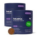 PetLab Co. Probiotyki dla psów, Support Gut Health, Okazjonalna Biegunka, Digestive Health & Sezonowe alergie - Salmon Flavor - Opakowania maja Vary - 30 Soft Chews Pack of 2