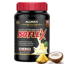 ALLMAX Nutrition ISOFLEX Izolat białka serwatki, Kokos ananasowy - 2 lb - 27 gramów białka na miarkę - Zero tłuszczu i cukru - 99% Laktoza wolna - Gluten wolny i sojowy - Przybliżone 30 Sług