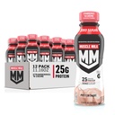 Mięśnie Mleko Genuine Shake, Truskawka, 11.16 Butelki Fl Oz (Opakowanie 12)