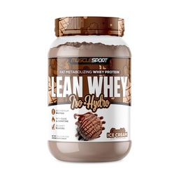 Musclesport Lean Whey Revolution ™ Protein Powder - Izolat białka serwatki - Low Calorie, Low Carb, Low Fat, Incredible Flavors - 25g Protein per Scoop - 2lb Chocolate Ice Cream