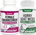 Female Enhancement & Horny Goat Weed Pills - Libido Booster for Men & Women - Hormone Balance - Mood & Energy Pills - 60Caps