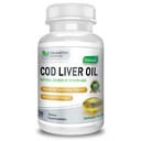 Bezradny ChZT Olejek wątrobowy 124; 100 Softgeli 124; Naturalne źródło Omega 3 Kwasy tłuszczowe EPA & DHA 124; Witamina A & D 124; Wsparcie mózgu, serca, oka i zdrowia immunologicznego dla połączeń, Bones & Muscles Supplement No AfterTaste