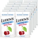 Luden 's Sugar Free Wild Cherry Throat Drops, Sore Throat Relief, 25 Count (12 Pack)