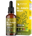 Ziele dziurawca Św. Johns Dziurawiec Wyciąg Krople 2000mg (Hypericum perforatum) Suplement ziołowy 1 Miesiąc dostaw, 84 Słupki, Bezalkoholowe nalewka - 2 Oz, Opakowanie 1
