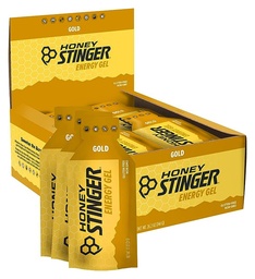 Honey Stinger Gold Energy Gel, Gluten Free & Kofeina Free, do ćwiczeń, Bieganie i osiągi, Żywienie sportowe do domu i siłowni, Przed i w połowie treningu, 24 Pack, 26.4 unce
