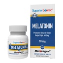 Superior Source Melatonin 10 mg - Healthy Sleep Supplement Supplement for Adult - Formuła melatoniny z rumiankami i rumiankami Relaxation & Resteful Sleep - 100 Podjęzykowe tabletki rozpuszczające