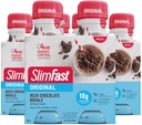 SlimFast Meal Replacement Shake, Original Rich Chocolate Royale, 10g Gotowy do picia białka dla utraty wagi, 11 Fl. Oz Butelka, 4 Count (Packaging May Vary)
