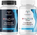 VitaFLUX Triple Power Acidic Supplement for Mężczyzna Performance + VitaFLUX Women 's Nitric Oxide Booster Supplement, Zwiększenie cyrkulacji, Boost Energy & Heart Health, Performance, Stamina, Energy