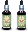 Tian Men Dong, Asparagus (Asparagus Cochinchinensis) Glycerite, Suszony proszek korzenny, wolny od alkoholu ekstrakt płynny (Nazwa firmowa: HerbalTerra, Proudly Made in USA) 2x2 fl.oz (2x60 ml)