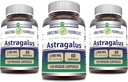 Amazing Compannas Astragalus 2000 mg Per Serving Capsules Supplement Supplement DEVAR124; Made from Pure Astragalus Membranaceus Plant Root Extract EVAR124; Non- GMO EVAR124; Gluten Free (120 Count EVAR124; 3 Pack)