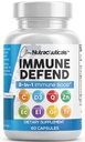 Czyste Nutraceuticals immunologicznego wsparcia suplement 8 w 1 z cynku 50mg Quercetin, VIT C 1000mg, Witamina D3 5000 IU, Elderberry, Ginger - Immunitet System Booster dla dorosłych, Wegan - 60 Hrabia