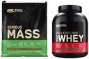 Optimum Nutrition Ciężka masa Gainer Protein Powder & Gold Standard 100% Proszek białka serwatki, Podwójnie bogata czekolada, 5 Funt (Opakowanie może Vary)