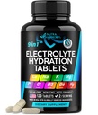 Elektrolity - Tabletki elektrolityczne z magnezem, Sodu, Potas, Chlorek, Witaminy D3 & B6, Proszek Kelp - Pigułki solne - Made in USA - Tabletki doustne jako kapsułki - Vegan & Keto Friendly - 120 Tabs