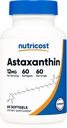 Nutricost Astaksantyna 12mg, 60 Softgels - Non-GMO i Gluten Free (2 Miesiąc dostaw)