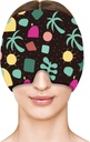 ZNÖCUETÖD Migrena Relief Cap Ice Head Ice Pack Wrap Face Mask, Ból głowy Relief Hat i Migrena Cold Cap Terapia Kompresji dla Puffy Eyes, Tension, Sinus & Stress Relief (L, Black)