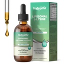 Liposomal L- lizyny 1000MG krople płynne, suplement Lysin dla kobiet i dzieci z witaminą C, B6, D3, B12 i cynk Glukonian, Skóra i Lip Zdrowie, Immune & Colagen Wsparcie produkcji, Lemon Flavor, 2 fl oz