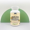 Tygrys Milk Mushroom Supplement (Lignosus Rhinocerus) 60 Kapsułki 124; Podtrzymuje płuca i zdrowie układu oddechowego - Ekstrakt ziołowy - Non-GMO, Wegan, Organiczny 124; 60 Sługi