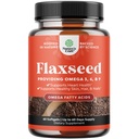 Olej lniany 1000mg Softgels - Wysoka potencja olejek lniany Softgels for Heart Health Trawienie i Wsparcie Mózgu - Cold Pressed Organic Flaxseed Providing Plant Based Omega 3 6 9