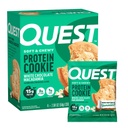 Quest Nutrition White Chocolate Macadamia Protein Cookie, 15 g białka, 1 g cukru, 2g netto węglowodanów, Keto Friendly, wysoki poziom białka, niskie węglowodany; 4 Hrabia