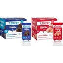 Quest Nutrition Frosted Cookies Twin Pack Bundle, Ciasto czekoladowe 1g Sugar 11g Protein 2g Net Carbs i ciasto truskawkowe 1g Sugar 10g Protein 2g Net Carbs, Gluten Free, 16 Cookies Each