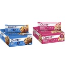 Quest Blueberry Muffin (12 Hrabia) i Biała Czekolada Malina (12 Hrabia) Bary białkowe Bundle, Wysokie Białko, Gluten Free