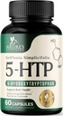 5 Hydroksytryptofan kapsułki - 180mg na serwowanie 5 HTP Suplement Plus wapń dla zdrowia i wsparcia snu mózgu, dodatkowa siła Griffonia Simplicifolia 5- HTP Formuła, 5HTP, USA Butelki - 60 kapsułki