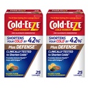 Cold- Eeze Plus obrony Naturalne Citrus z Elderberry Cynk Lozenges, Zmniejsza czas trwania wspólnego zimna, Sambucus Nigra, Echinacea i Rose Hips, 25 Ct, Opakowanie z 2