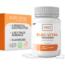 GREZ Elec- Vital Electrolyte Kapsułki - 8 Esencjalnych Elektrolitów i Kluczowe Minerały Śladowe - Bez cukru - Bezsmakowe - Hydration Mineral Supplement Support - 90 Kapsułki na 30 Dni