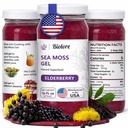 Biolore Wildcrafted Sea Moss Gel - Elderberry 16 oz - Flavored Sea Moss Gel with Essential Vitamins & Trace Minerals - Vegan Superfood - Made in USA, Gluten-Free, No Added Sugar