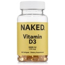 NAKED Witamina D3 5000 j. m. - Wysoka moc suplement witaminy D do wsparcia immunologicznego, wytrzymałość kości, czynność mięśni - 200 Witamina D Softgels