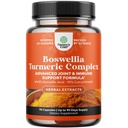 Boswellia Extract kapsułki z Turmeric - Advanced Immune Health Supplement - Turmeric & Boswellia Serrata kapsułki 500mg na serwowanie detox ciała i zdrowe połączenia - 90 Count
