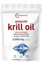 Micro Składniki Antarktycznego Kryla Suplement oleju, 2,000mg Per Serving, 120 Softgels, Potrójne Siła, Bogaty w Omega- 3 s EPA, DHA & Natural Astaxantina, Wspiera system immunologiczny i zdrowie mózgu