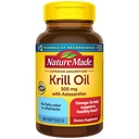 Nature Made Superior Absorption Krill Oil 500mg z Astaksantyną i fosfolipidami, Omega 3 dla wsparcia zdrowia serca, Antarktycznego Kryla Suplement oleju, 100 Softgels, 100 Day Supply