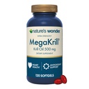 Nature 's Wonder Mega Krill Extra Siła oleju kryla 500mg z Omega 3 fosfolipidów i Astaksantyny, Pomaga Heart Health, 120 Day Supply of Softgels