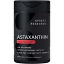 Sports Research ® Triple Strength Astaxantina 12mg w / Organic Coconut Oil - Suplement przeciwutleniający do wsparcia zdrowia skóry i oczu * - Soy Free · Non-GMO · Gluten Free - 60 Softgels